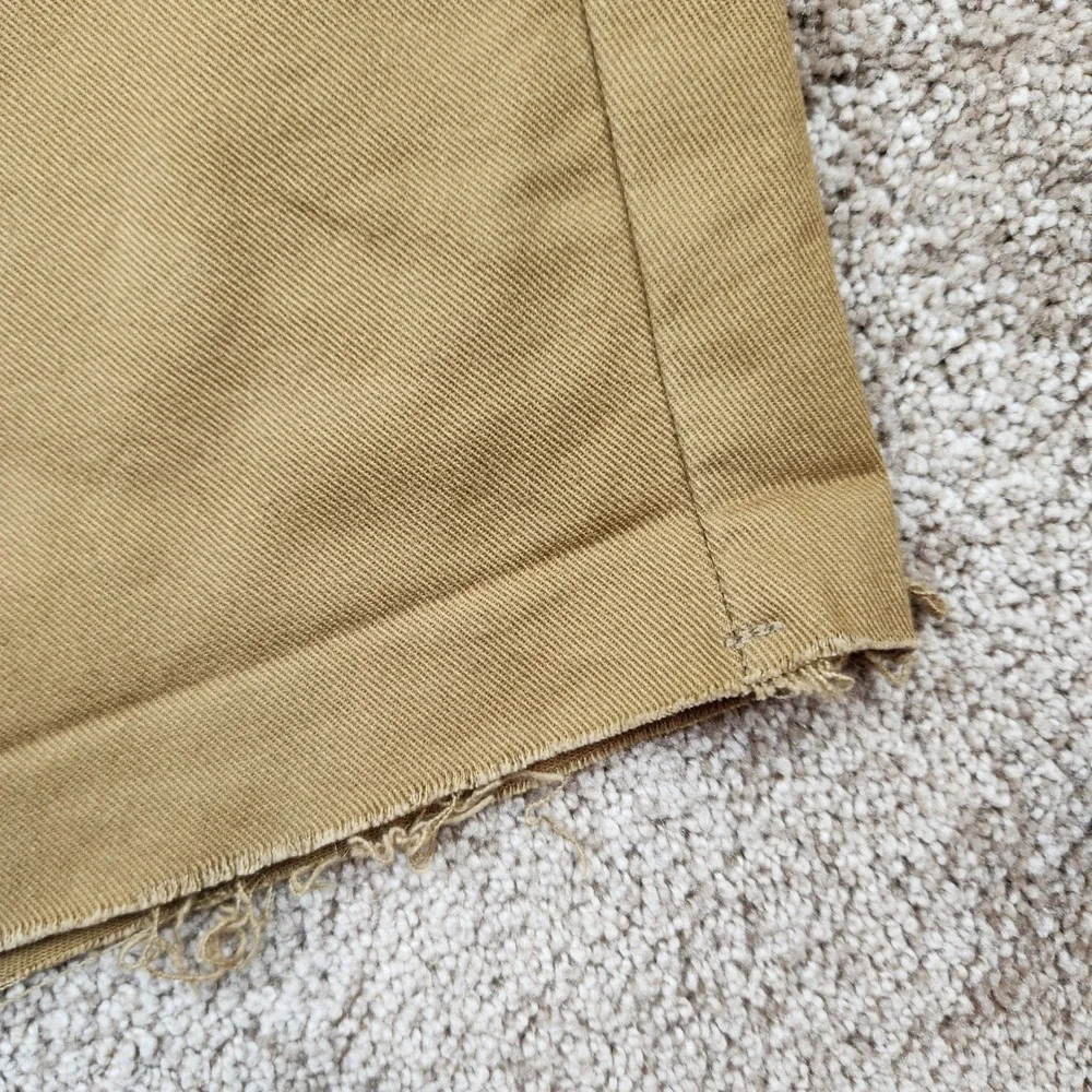 Levis 511 Slim Fit Cut Off Shorts Tan Khaki Twill Mens 36 Raw Hem 36555-0241